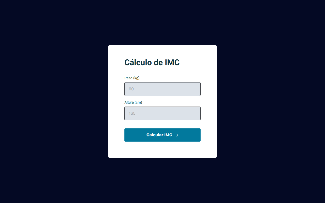 Imagem do projeto Calculadora de IMC